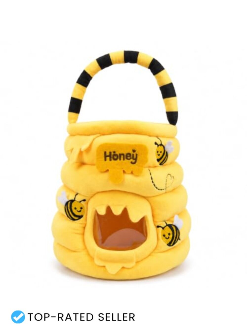 Plush Halloween Bee Candy Bucket Trick or Treat Bag Honey Pot Tote Party Favor